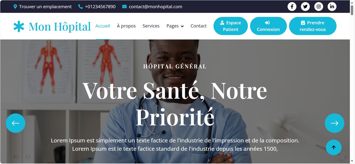 Aperçu du projet Mon Hôpital