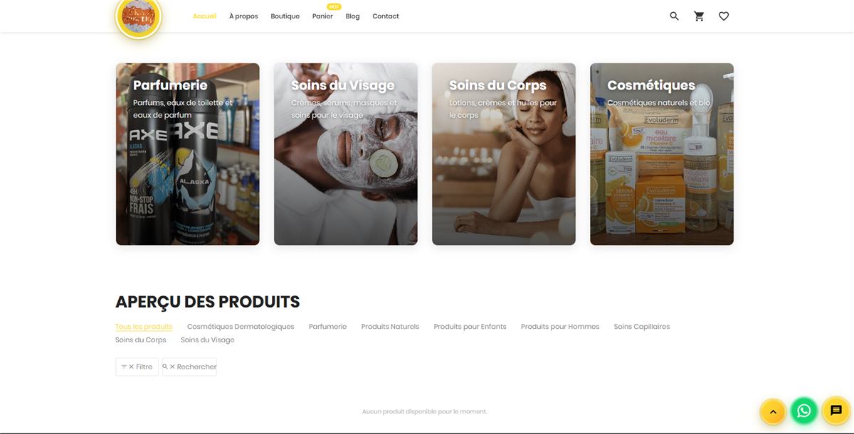 Aperçu du projet Nera Cosmetiques