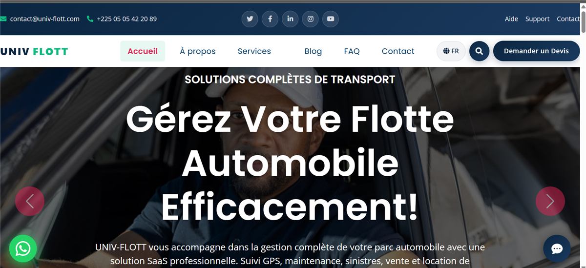 Aperçu du projet UNIV-Flotte